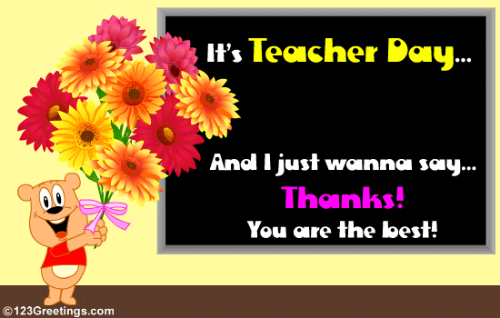 Teachers Day 2023 Animated Gift Card