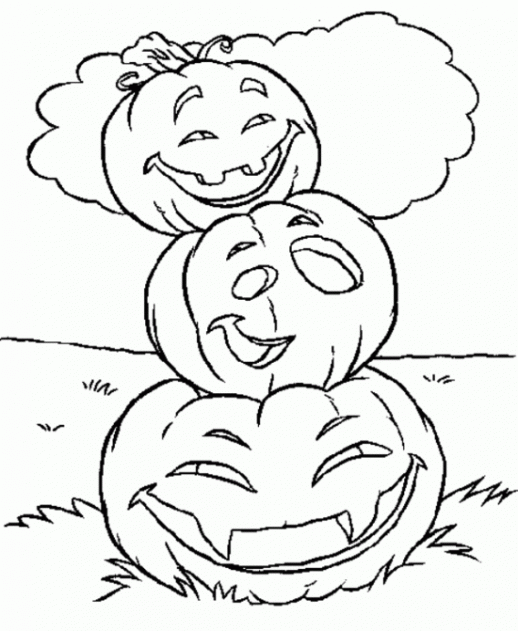 Happy Halloween Pumpkin Coloring Pages for kids