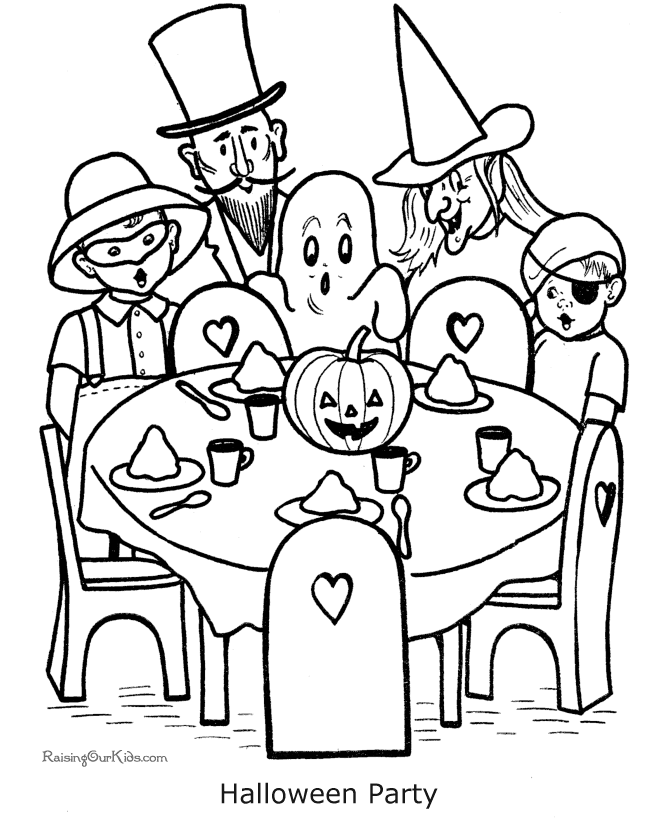 kids Halloween coloring pages