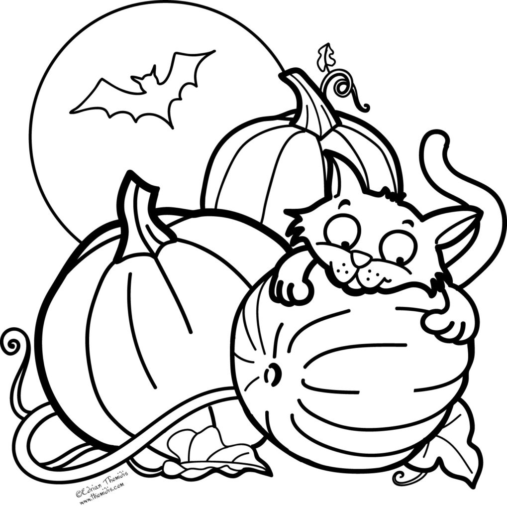 pumpkin Halloween coloring pages