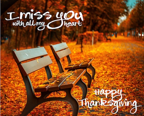 Thanksgiving Day 2023 Miss You Greeting Card & Image