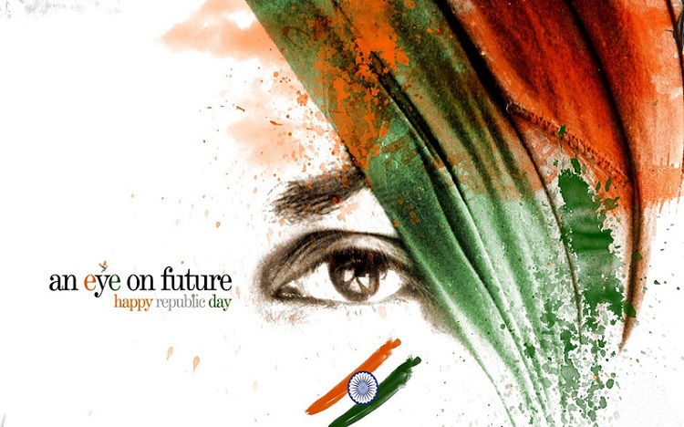 Happy 26th January | Republic Day 2023 2 Line Status in Hindi & English