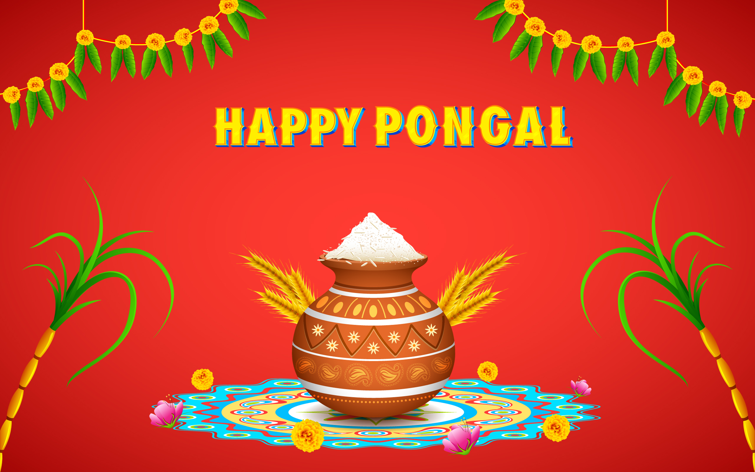 Happy Pongal 2024 Messages & SMS in Tamil, Telugu, Malayalam, English & Hindi fonts