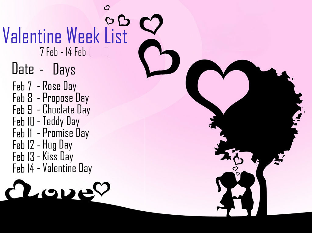 Valentine Week 2023 List 7th Feb to 14th Feb