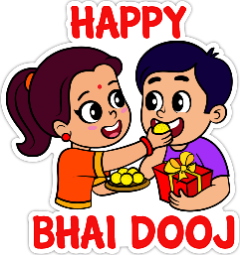 Bhai Dooj Sticker's 2023 for Brother & Sister