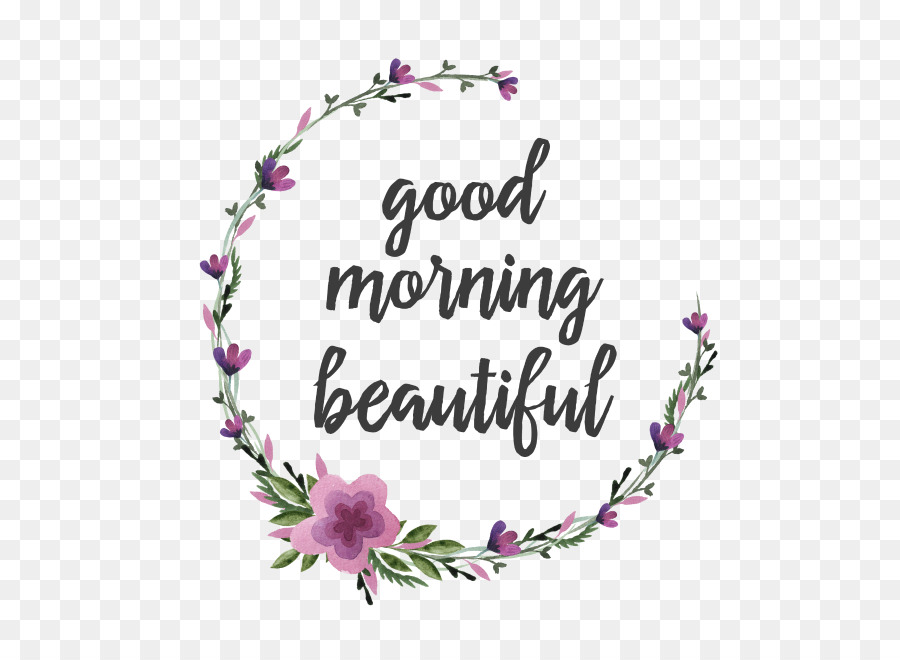 Good Morning Whatsapp Sticker with Flower