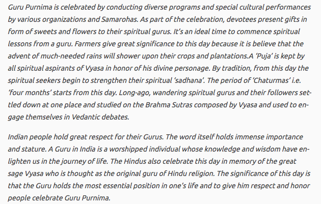 Guru Purnima Speech in English