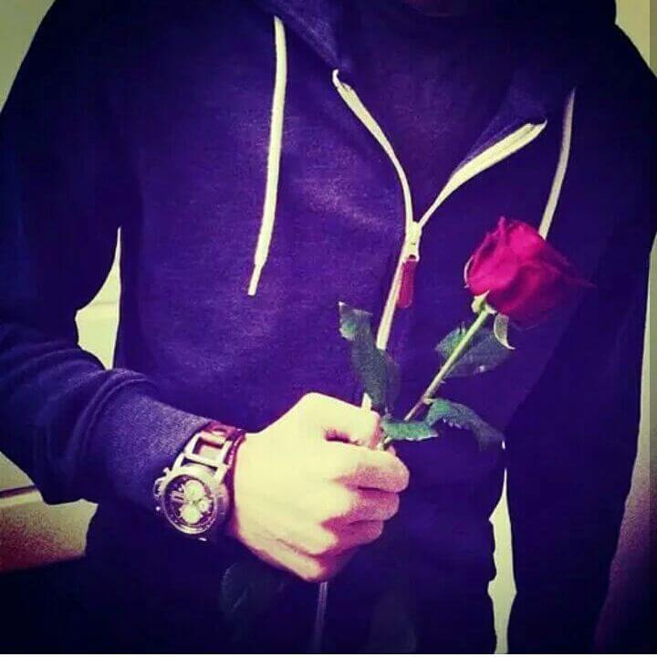 Boy WhatsApp DP with Rose