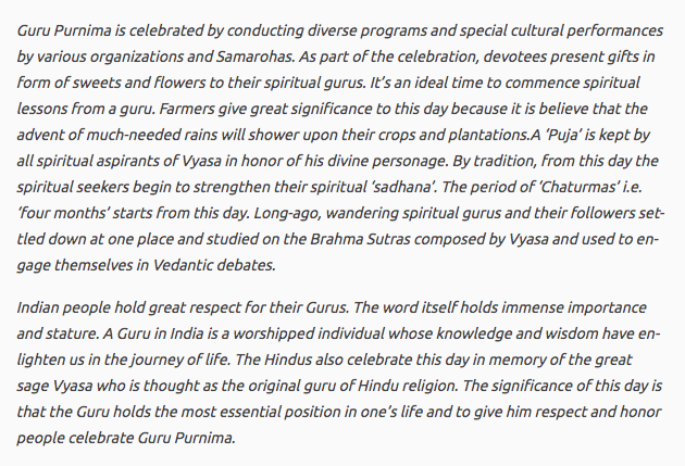 Guru Purnima Speech in English