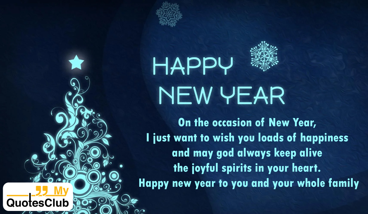 Happy New Year 2022 Wishes For Family