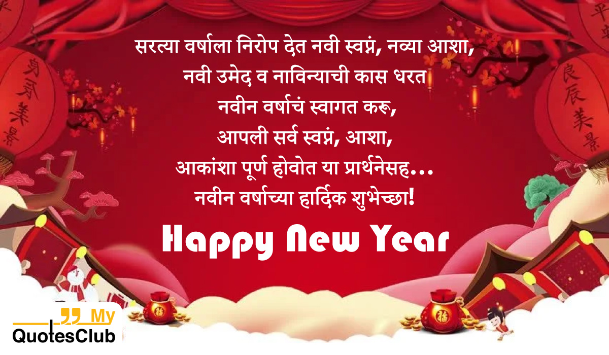 Happy New Year Greeting Cards in Marathi