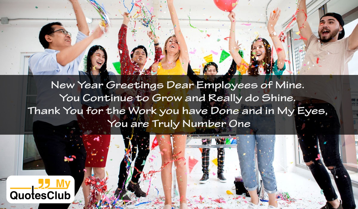 New Year Greetings For Employee