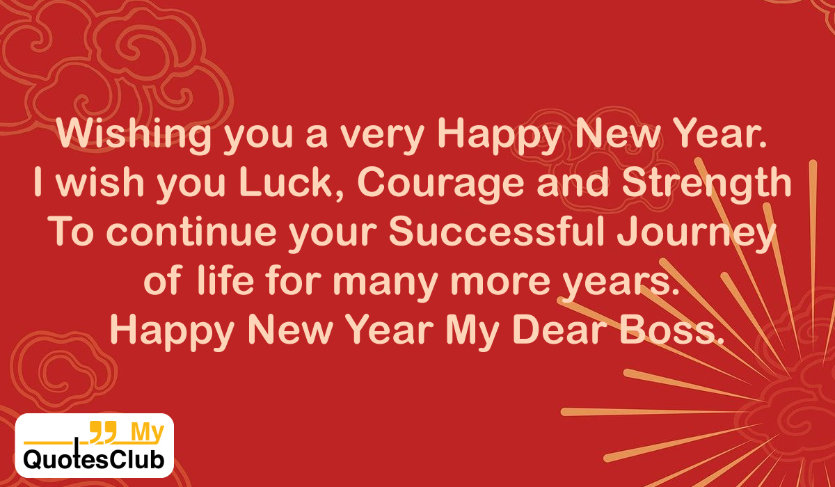 New Year Greetings for Boss